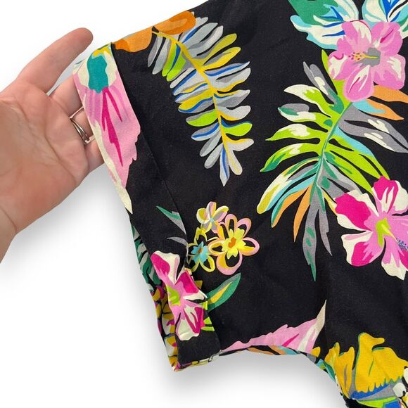 Le Superbe Revolve Mai Tai Might Black Tropi Cali Midi Dress Size 6 Fruit Floral - Picture 15 of 16